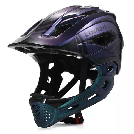 Lixada crianças 2-em-1 destacável capacete facial completo crianças esportes capacete de segurança da bicicleta equipamentos de proteção crianças capacete de ciclismo