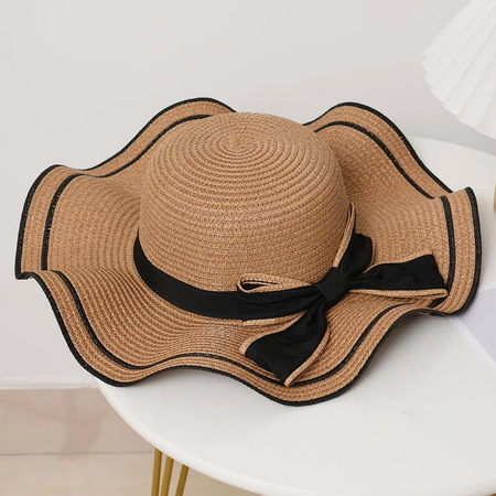 Chapéu de palha praia verão feminino, rosto fresco cobrindo, chapéu de sol versátil de viagem, sombrinha