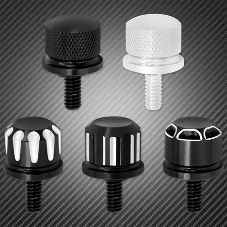 Universal motocicleta traseiro fender assento parafuso porca guia kit de montagem botão capa para harley dyna sportster xl touring flhr softail