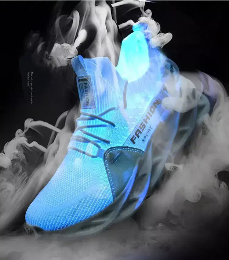 Venda quente moda roxo tênis casuais das mulheres dos homens lâmina tênis de corrida tamanho grande 48 luz respirável sapatos esportivos masculino malha tênis