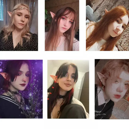 Orelhas de elfo de anjo misterioso, orelhas de látex para cosplay de fadas, acessórios de fantasia, decoração de halloween, adereços fotográficos, brinquedos para adultos e crianças