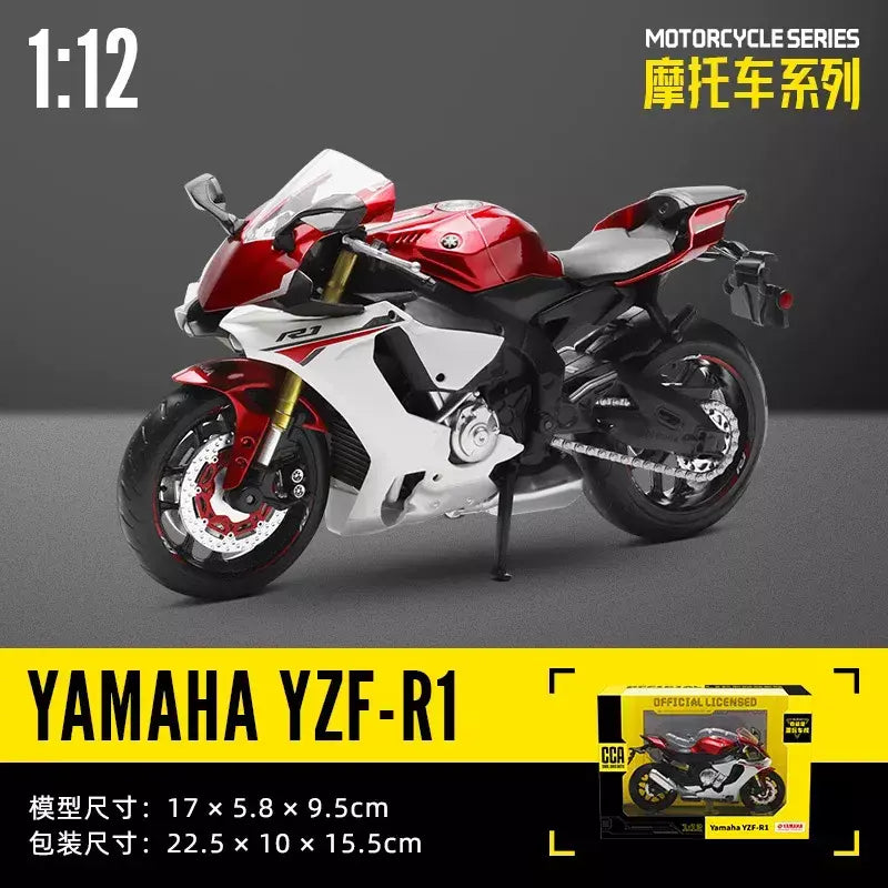 Cca 1:12 suzuki GSX-R1000 liga motocross licenciado modelo de motocicleta brinquedo carro coleção presente produção estática fundição