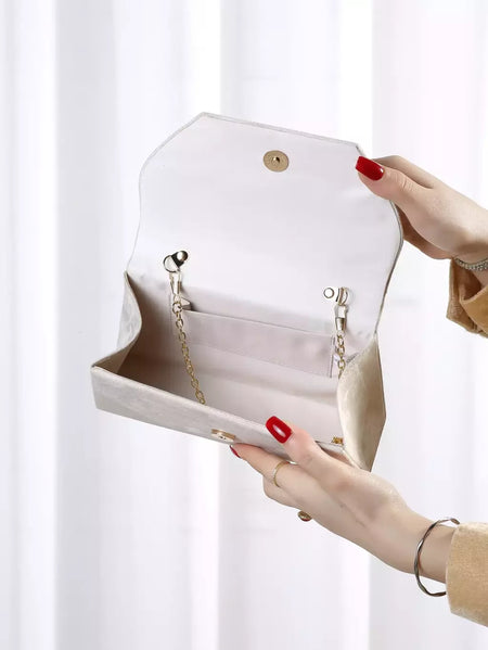 Espumante Velvet Evening Clutch Bag, Glitter Bling, brilhante, glamouroso, requintado, elegante, elegante, 1Pc
