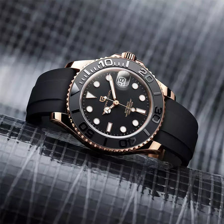 Pagani design esportes masculino relógio de pulso mecânico safira luxo relógio automático para homem aço inoxidável à prova dwaterproof água