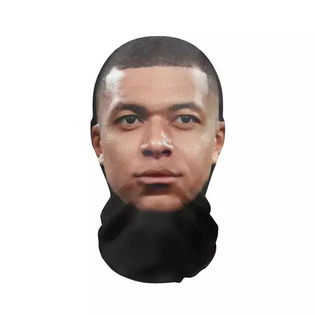 Máscara facial de celebridade impressa em 3D - Máscara de malha com padrão de estrela de jogo de bola engraçado, capa de cabeça de cosplay respirável para adereços de Halloween/festa