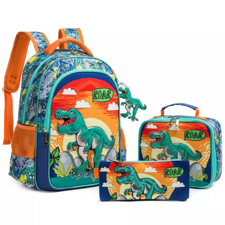 Bikab-Mochila Astronauta para Meninos, Mochilas Escolares, Bookbag para Crianças, Dinossauros, Kawaii, Novo Estilo