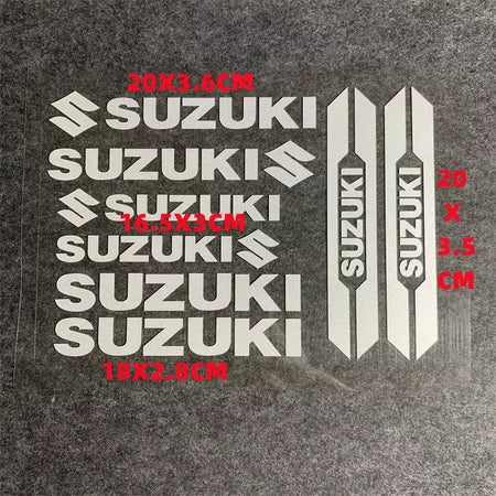 Para suzuki motocicleta adesivos decorativos personalizados corpo capacete absorção de choque criativo à prova dwaterproof água modificado adesivos