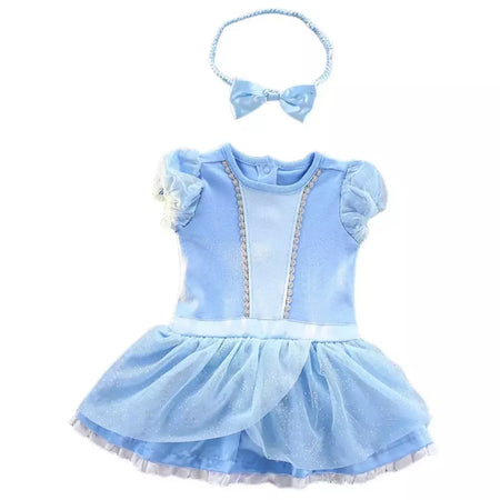 Baby Romper TUTU Vestido Com Headband Infantil Baby Princess Girl Roupas Tamanho 3-18M Cute Design Baby Dress Party Trajes