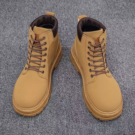 Botas masculinas de camurça de alta qualidade, botas quentes de inverno, sapatos de trabalho ao ar livre, botas de caminhada, novo, 2022