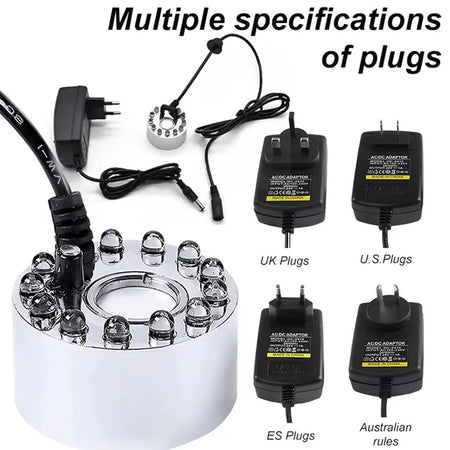 Mini led fabricante de névoa fogger kit máquinas halloween nebulização água ao ar livre para abóbora luz lagoa nevoeiro aquário máquina festa interior