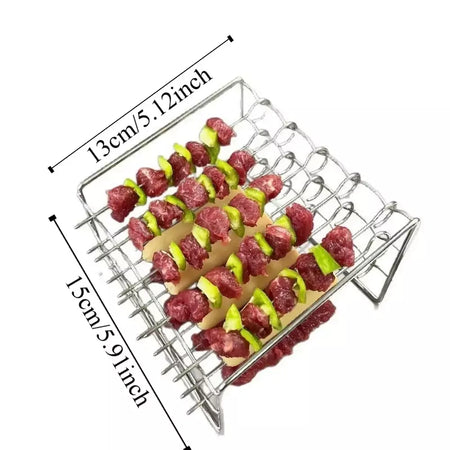 Suporte de churrasco de aço inoxidável de alta qualidade, rack de cozinha de três camadas, fritadeira de ar, conjunto de grelha ao ar livre, fritadeira elétrica de ar