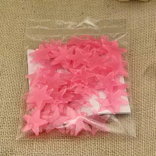100Pcs Luminous 3D Estrelas Glow In The Dark Adesivos de parede para crianças Quartos de bebê Quarto Teto Home Decor Fluorescente Star Adesivos
