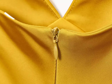 2025 verão novos produtos temperamento feminino sexy cetim texturizado vestido moda sexy suspender vestido
