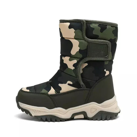 2023 inverno crianças sapatos de pelúcia tecido impermeável antiderrapante sapatos da menina sola de borracha botas de neve moda quente botas ao ar livre