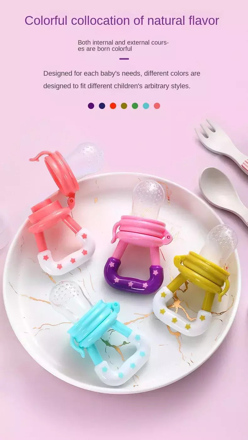 Chupeta alimentador de frutas infantis Brinquedos de dentição Alimentador de alimentos frescos Mamilo de frutas Bolsas de silicone para crianças pequenas, crianças, menino, menina