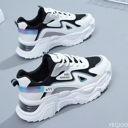 2025 tênis feminino plataforma sapatos planos mulher sapatos verdes formadores casuais senhoras tênis grossos sapatos femininos