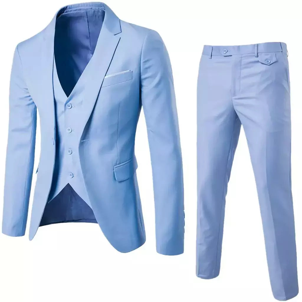 Ternos formais masculinos completos, conjuntos elegantes de blazers, roupas de casamento, calças, jaquetas, fantasias de luxo, negócios de casamento, 2 peças