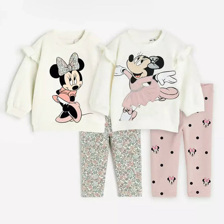 2 pçs bonito conjuntos de roupas da menina do bebê meninas topos + calças primavera outono criança menina outwear para 0-4yrs