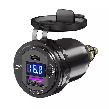 30w qc3.0 usb tipo c pd carregador rápido adaptador de alimentação hella din tomada para bmw r1250 1300gs para ducati para triumph motocicleta