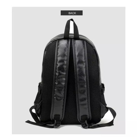 Mochila Escolar de Couro Impermeável para Homens, Bolsa de Viagem, Laptop, Livro Casual de Alta Qualidade, Marca Moda