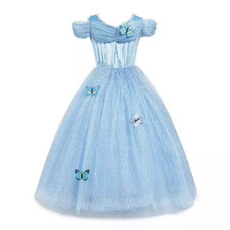 Crianças cosplay traje menina verão pageant lantejoulas fantasia crianças cinderela carnaval roupas princesa vestido de aniversário 3-10 ano