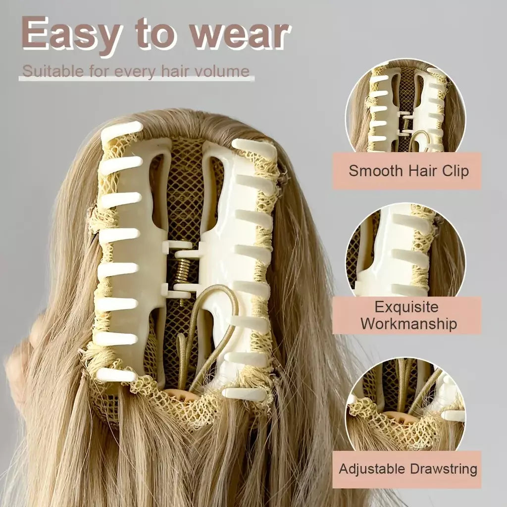Aoosoo sintético água rabo de cavalo extensão do cabelo clipe no rabo de cavalo da mulher acessórios para o cabelo longo encaracolado peruca natural encaracolado preto