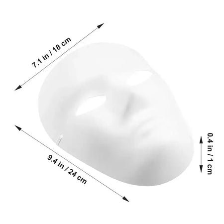 4 pçs máscaras faciais completas em branco branco para halloween cosplay festa artesanato encolher poros hidratante máscara facial fazer pele brilhante