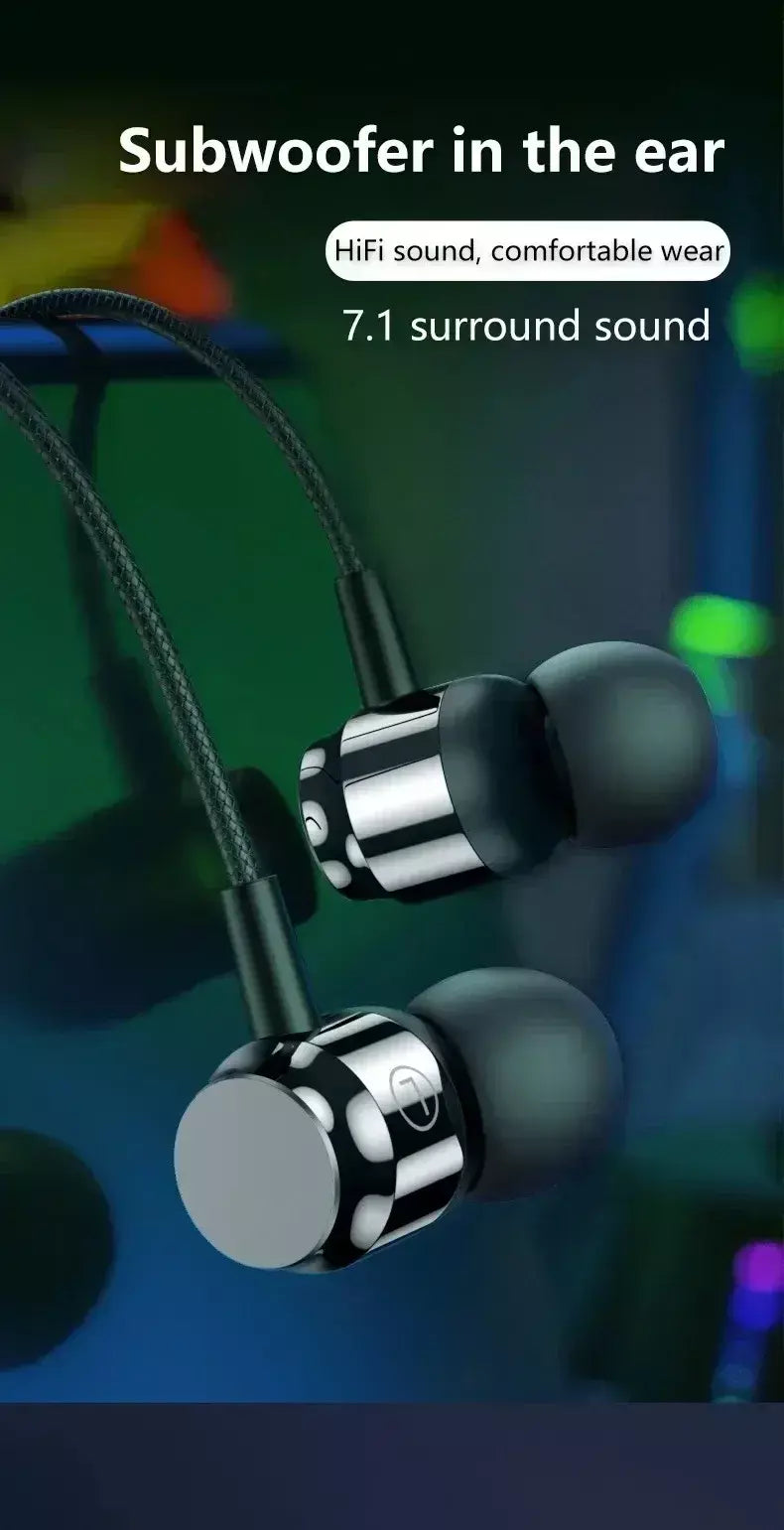 Novo jogo magnético com fio fone de ouvido l jack heif baixo estéreo música fone de ouvido 3.5mm aux tipo-c fone de ouvido para telefones celulares e computador