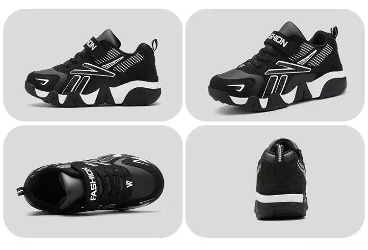 Crianças meninos sapatos escola esportes moda couro para crianças tênis casuais menino correndo andando sapato ao ar livre