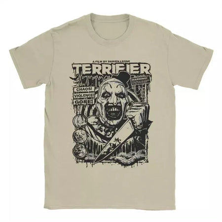 2025 engraçado terrível palhaço filme de terror camiseta para homens crewneck puro verão t camisas manga curta camiseta plus size roupas