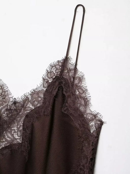 Tfmln feminino sexy rendas emenda vestidos de verão sólido sem mangas assimetria vestido sem costas magro festa feminina estilingue mini vestido