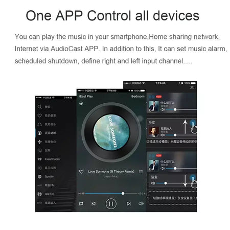 Audiocast m5 sem fio wifi música áudio streamer receptor audiocast ieast pplaydlna para airplay áudio música adaptador multi sala