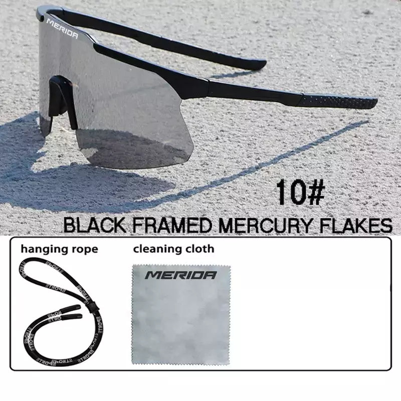 Merida-Óculos de sol para homens e mulheres, óculos esportivos, UV400, óculos de equitação, mountain bike, bicicleta de estrada, lentes ao ar livre com estojo