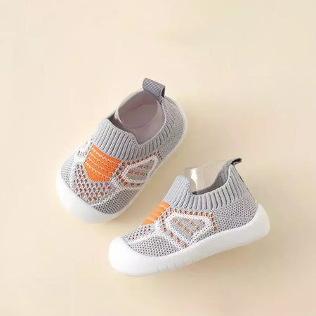 Sapatos de malha respirável para recém-nascido, meias infantis, fundo macio, antiderrapante, menino e menina, 0 a 5 anos, verão