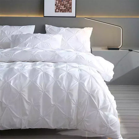 Monocromático confortável Quilt Cover para adultos, roupa de cama, White Bed Cover, fronha, Queen e King Duvet Cover Set, luxo, novo, 3PCs