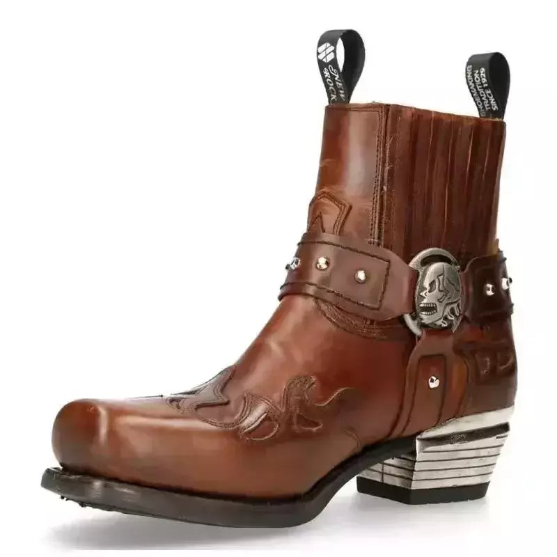 Preto estilo legal botas masculinas rebite cristal decoração fivela cinto apontou toe couro de alta qualidade sapatos masculinos 2024 zapatillas mujers