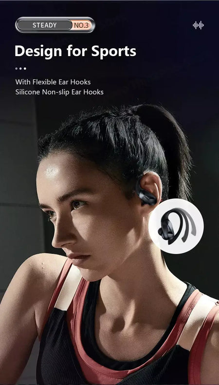 Lenovo lp75 ows sem fio bluetooth 5.3 fones de ouvido gaming redução ruído display digital led à prova dwaterproof água esportes