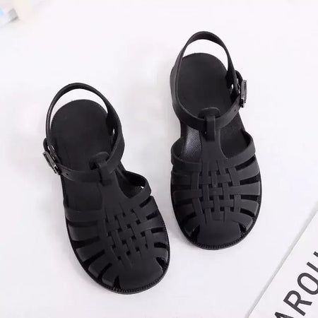 Criança sapatos de praia para o mar verão meninas sandálias gladiador bebê macio antiderrapante princesa geléia sapatos menino romano flip-flops