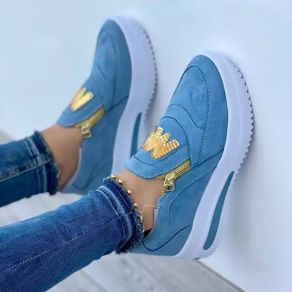 Mulheres sapatos de plataforma casual deslizamento em sapatos moda mocassins senhoras tênis chaussure femme tênis mulher