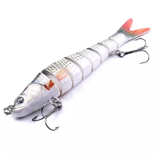 Isca de pesca multiarticulada, isca segmentada biônica de afundamento lento, 10cm/12.4g, equipamento oscilação para pesca em água doce e salgada, 5/3/1 peças