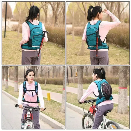 Caminhadas mochila impermeável poliéster resistente ao desgaste das mulheres dos homens trekking mochila em camadas saco de armazenamento esporte para exercício fitness