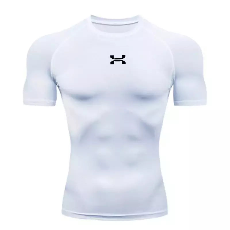 Camisa respirável Rashguard de compressão masculina, ajuste seco, camiseta esportiva MMA Fitness Gym, camisa de corrida, alta qualidade