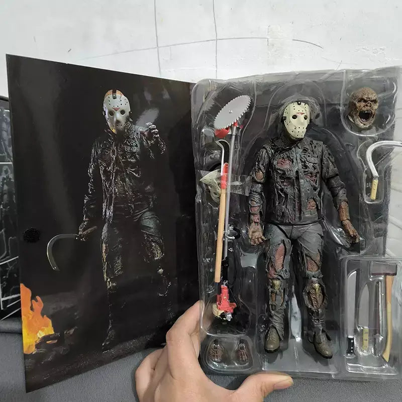 NECA The Firday Jason Voorhees Action Figure Parte VII Um Novo Sangue Jason Voorhees Coleção de Halloween Modelo Brinquedo Boneca Presente