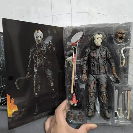 NECA The Firday Jason Voorhees Action Figure Parte VII Um Novo Sangue Jason Voorhees Coleção de Halloween Modelo Brinquedo Boneca Presente
