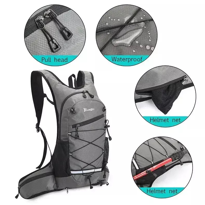 Caminhadas mochila impermeável poliéster resistente ao desgaste das mulheres dos homens trekking mochila em camadas saco de armazenamento esporte para exercício fitness