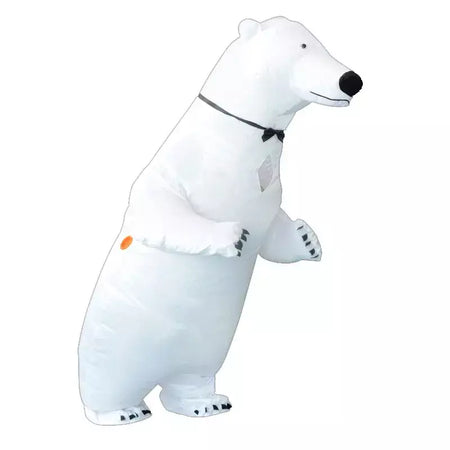 Urso polar inflável traje novo natal feriado festa desempenho atmosfera adereços roupas dos desenhos animados para todas as idades