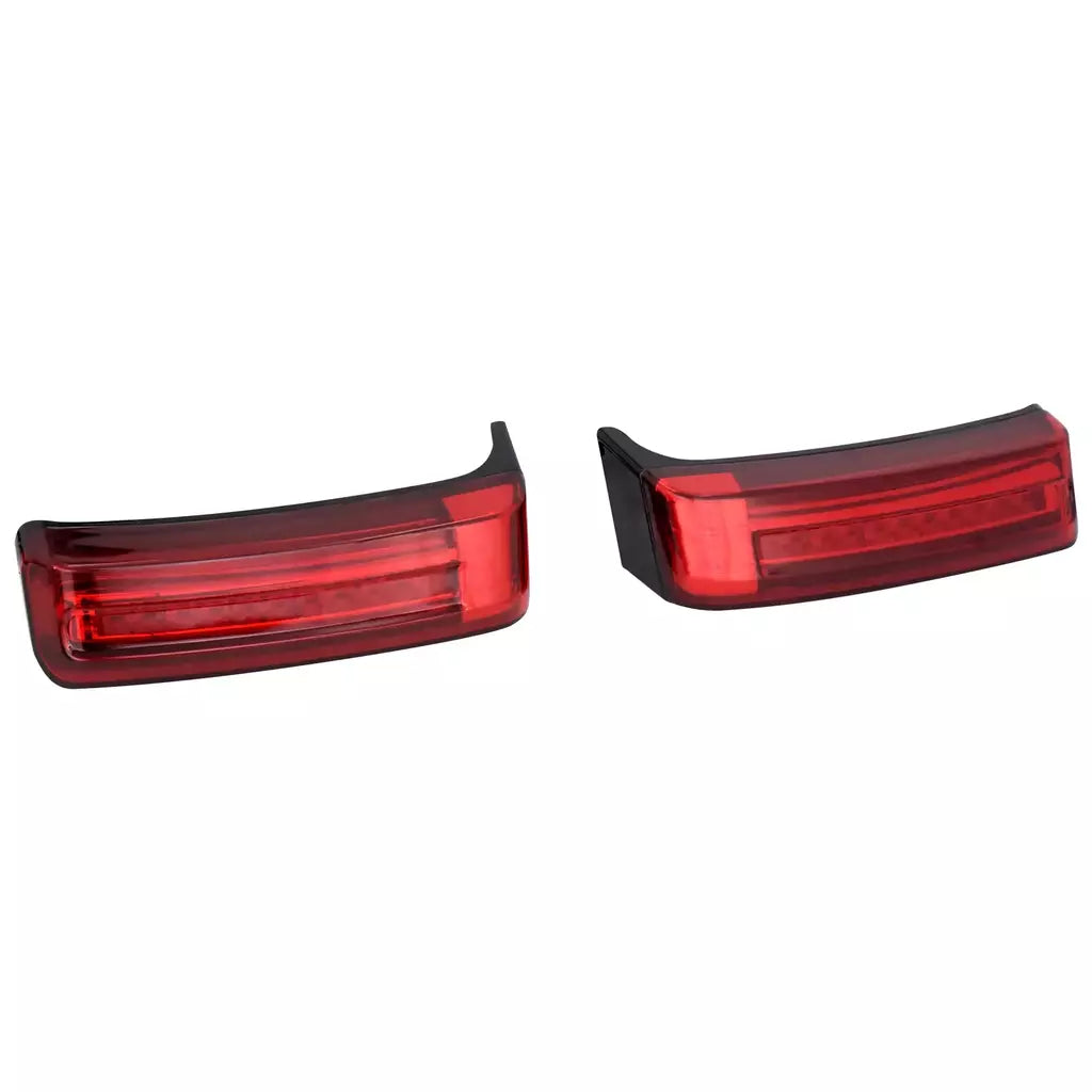 Alforje led para motocicleta, lâmpada de giro, luzes de freio para harley touring road king 97-2022 electra street glide cvo limitado