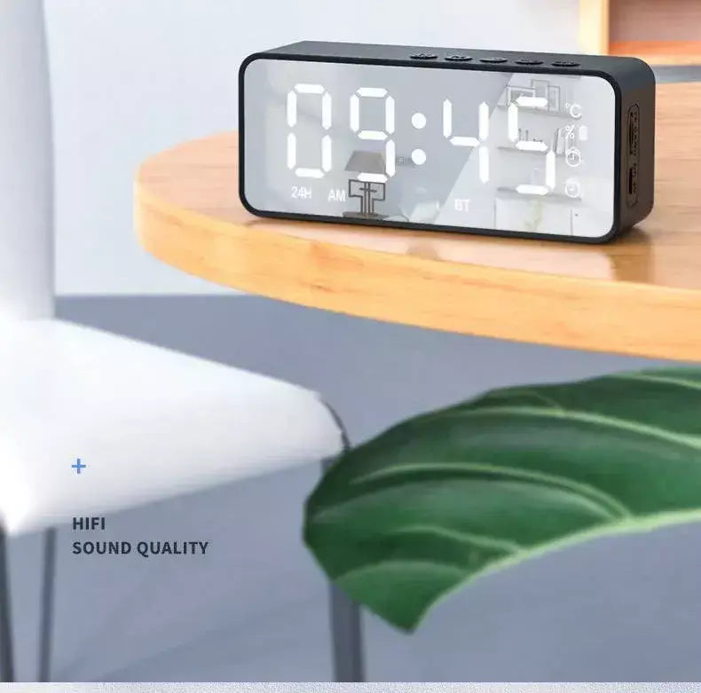 G50 alto-falante sem fio bluetooth com mini cartão fm espelho despertador tenda de áudio recebendo invite de voz k