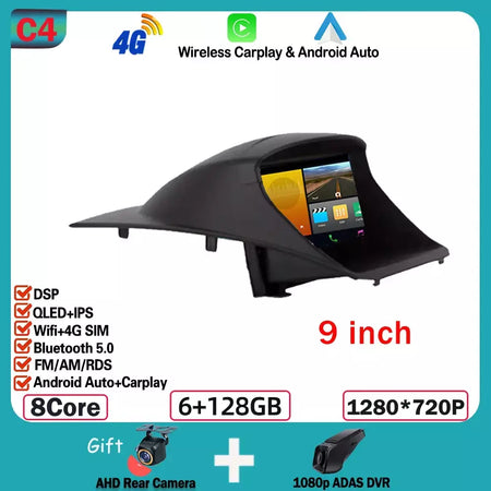 Rádio do carro carplay android 15 para ford fiesta mk 6 para ford fiesta mk 7 2008 - 2019 reprodutor de vídeo multimídia tela sensível ao toque gps automático