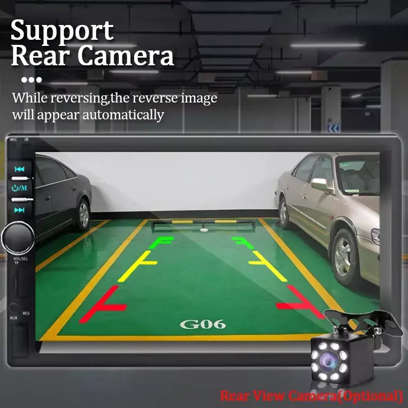 7 Polegada rádio do carro 1 din multimídia mp5 player espelho link tela de toque fm iso potência aux entrada bluetooth usb universal autoradio